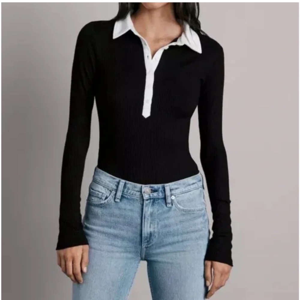 Rag & Bone The Knit Colorblock Polo Size L